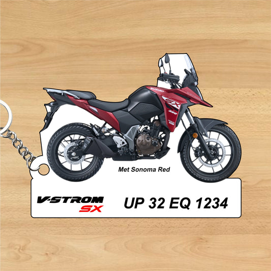 V-STROM SX - Personalized Suzuki Keychain - Wood, Acrylic, Metal Printed