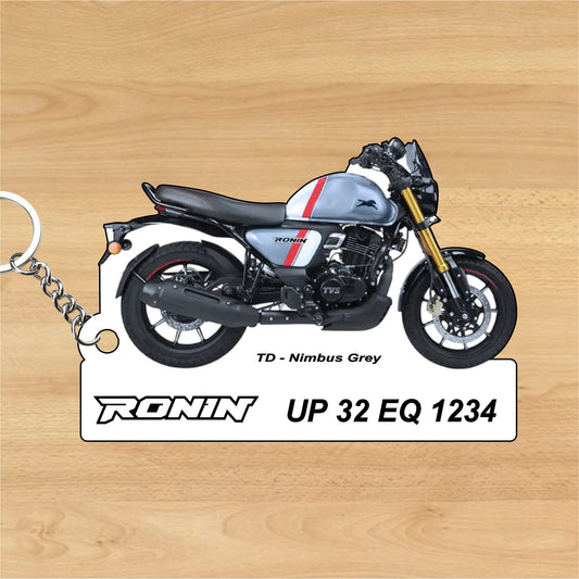 TVS Ronin - Personalized TVS Keychain - Wood, Acrylic, Metal Printed