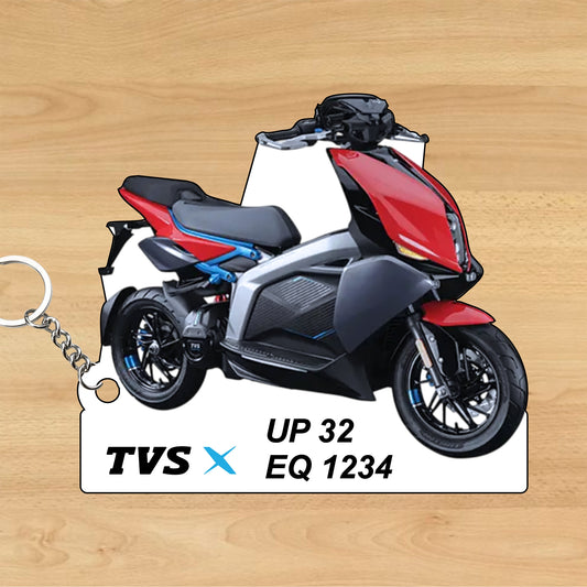 TVS X Electric - Personalized TVS Keychain - Wood, Acrylic, Metal Printed