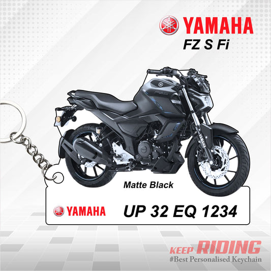 FZ-S Fi - Personalized Yamaha Keychain  - Wood, Acrylic, Metal Printed