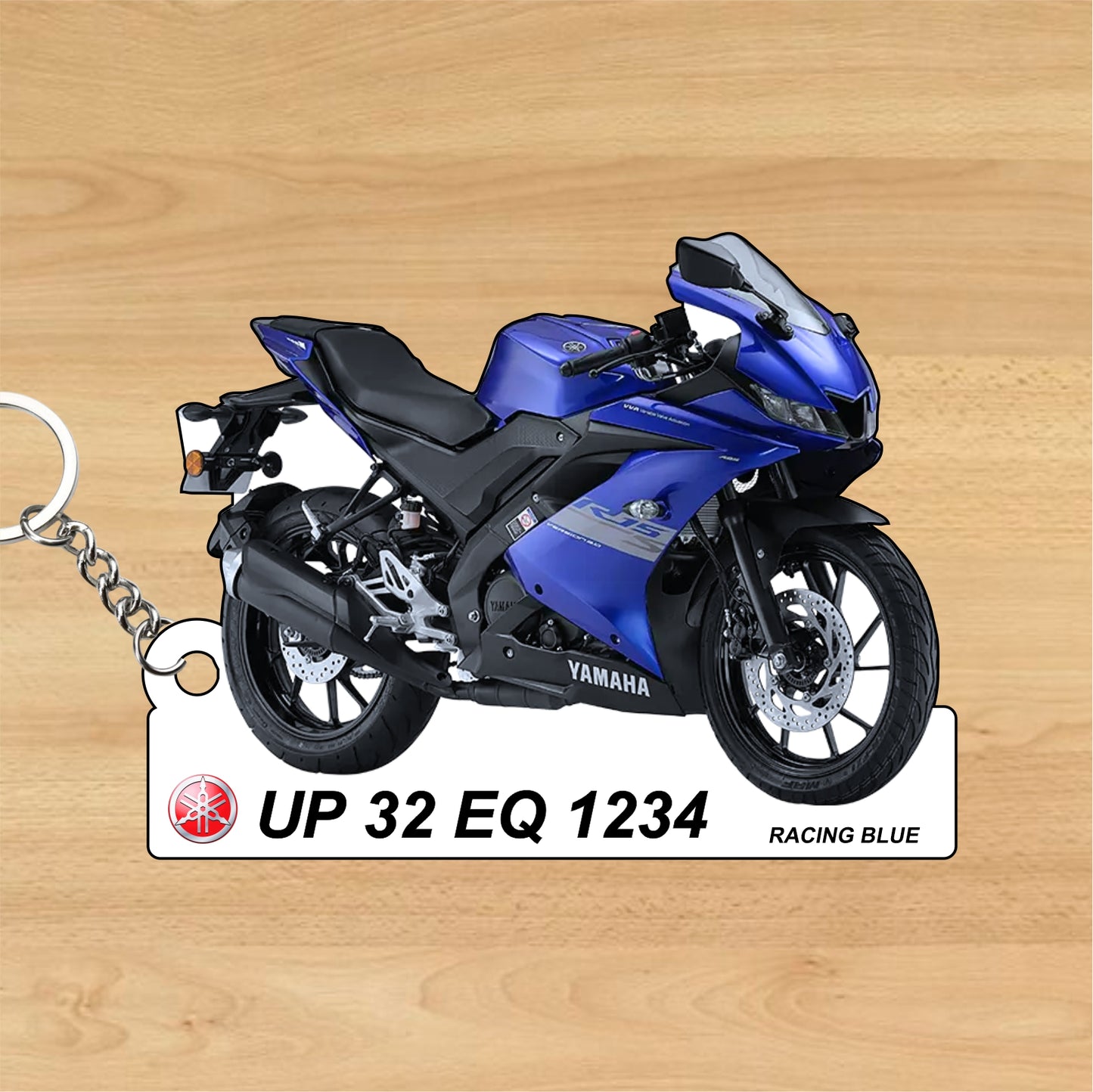 R15S - Personalized Yamaha Keychain - Wood, Acrylic, Metal Printed