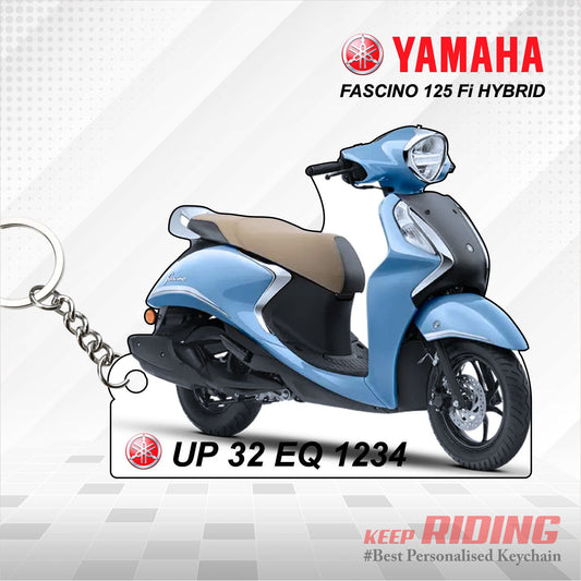 Fascino 125 Fi Hybrid - Personalized Yamaha Keychain - Wood, Acrylic, Metal Printed
