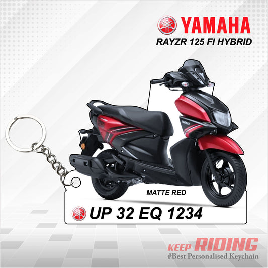 RayZR 125 Fi - Personalized Yamaha Keychain - Wood, Acrylic, Metal Printed