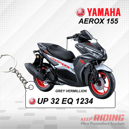 Aerox 155 - Personalized Yamaha Keychain - Wood, Acrylic, Metal Printed