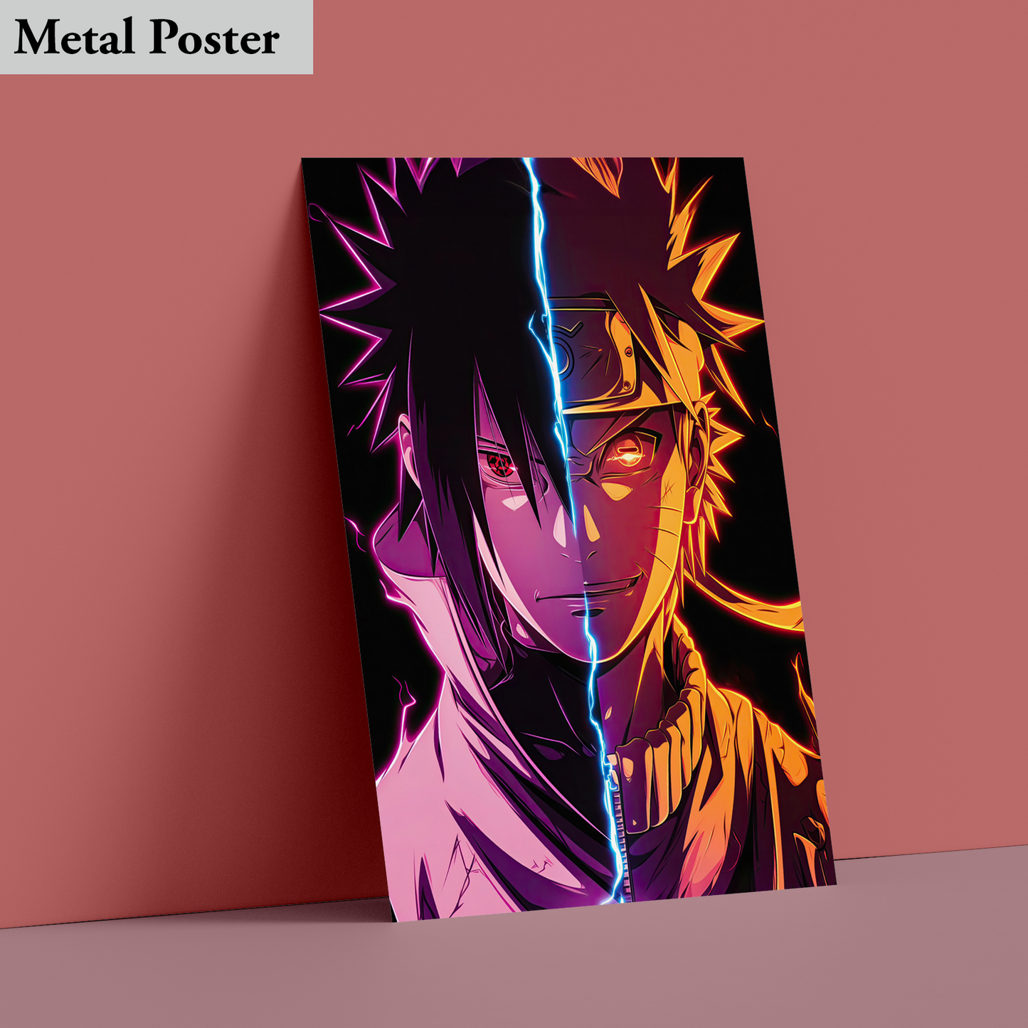 Metal Poster - Anime- Naruto X Sasuke