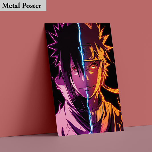 Metal Poster - Anime- Naruto X Sasuke