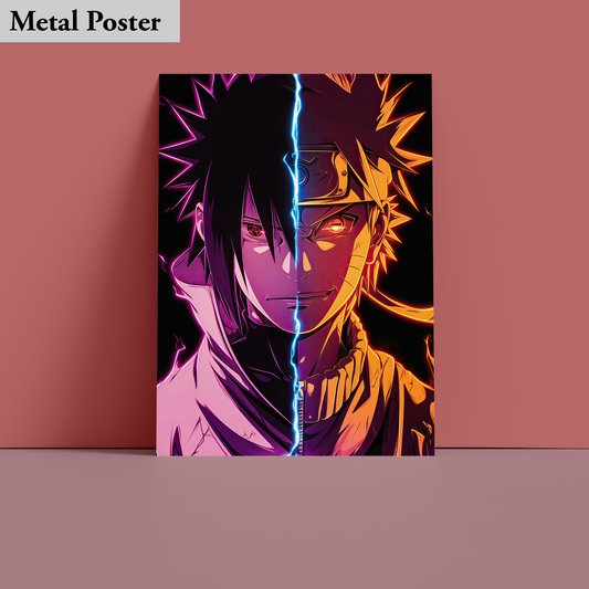 Metal Poster - Anime- Naruto X Sasuke