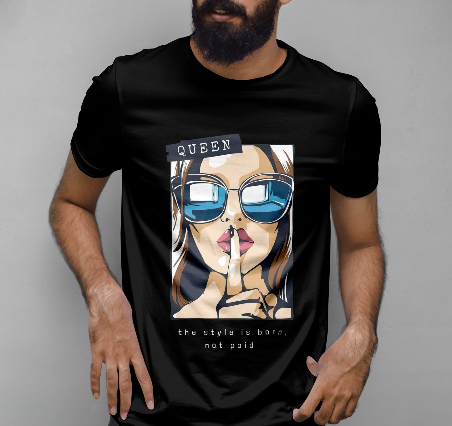 Cartoon Girl in Sunglasses Graphic Printed T-shirt