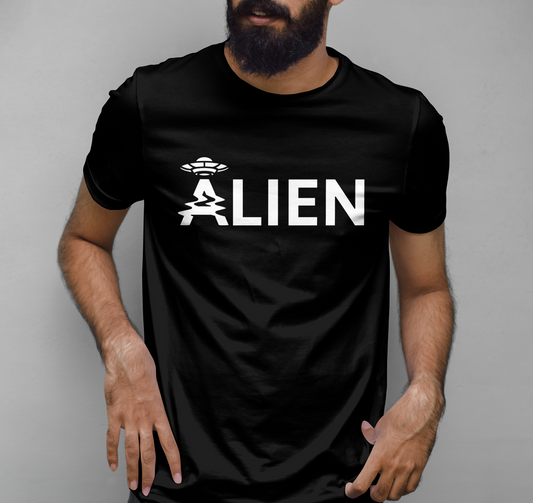 Alien UFO Graphic Printed T-shirt