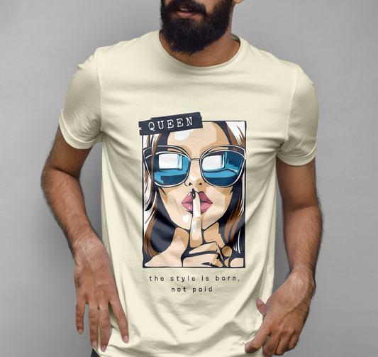 Cartoon Girl in Sunglasses Graphic Printed T-shirt