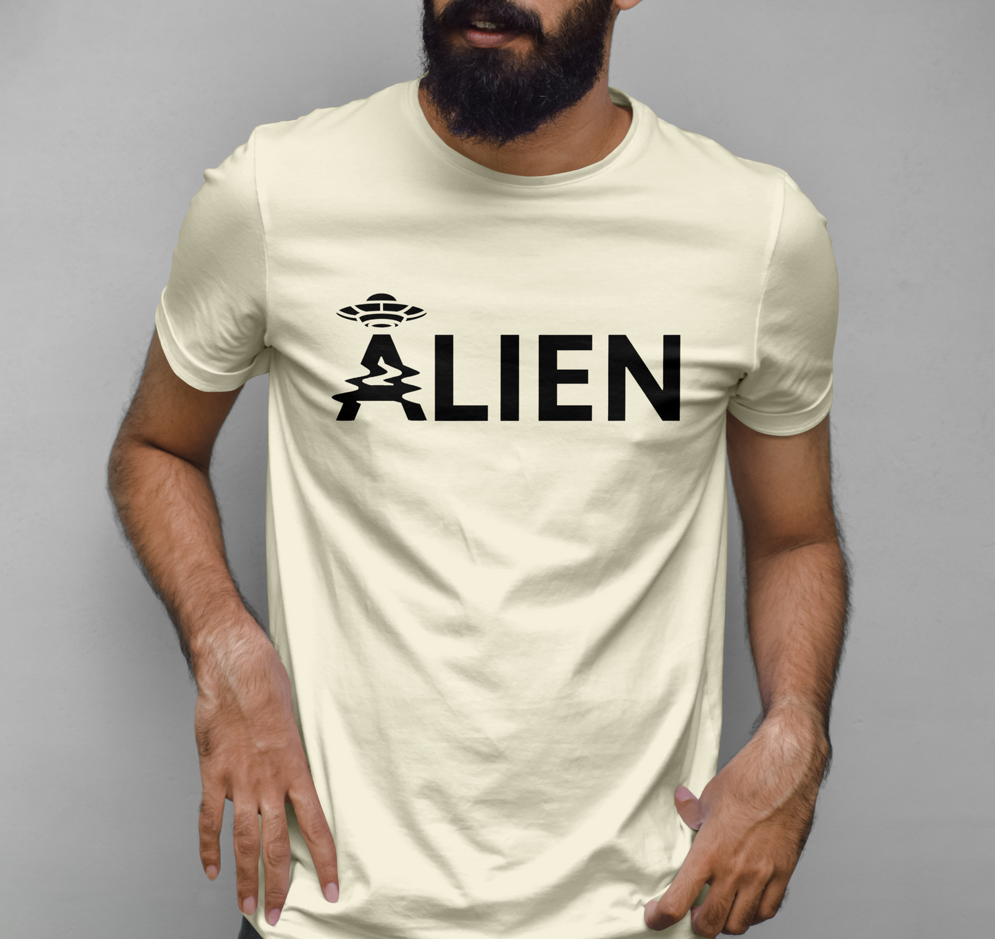 Alien UFO Graphic Printed T-shirt