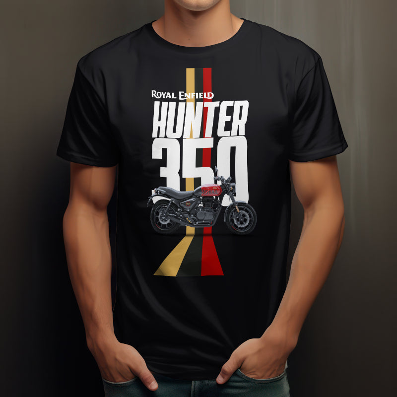 Hunter 350 - Rebel Red - Royal Enfield Graphic Printed T-shirt