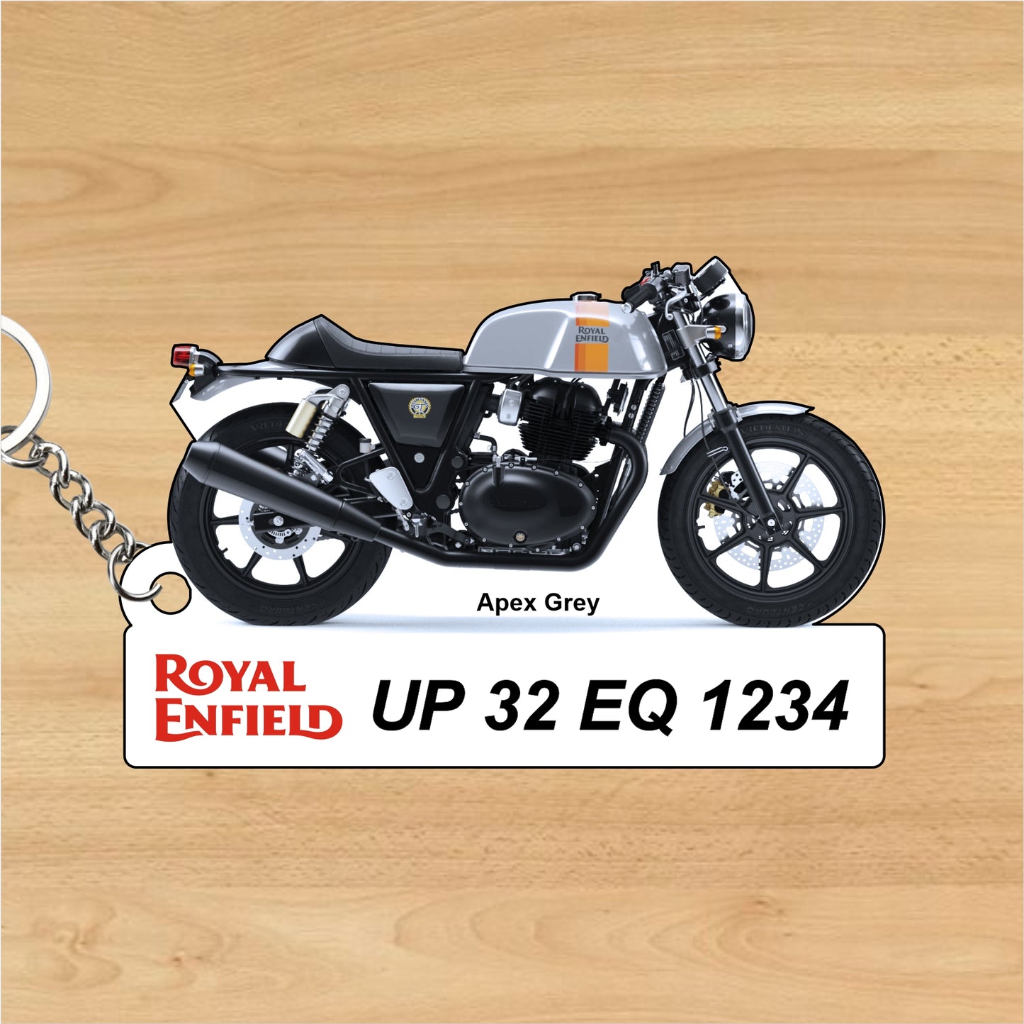 Continental GT 650 - Personalized Royal Enfield Keychain - Wood, Acrylic, Metal Printed