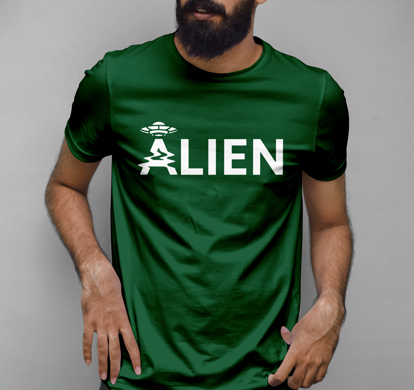 Alien UFO Graphic Printed T-shirt