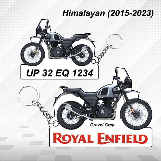 Himalayan (2015-2023) - Personalized Royal Enfield Keychain - Wood, Acrylic, Metal Printed