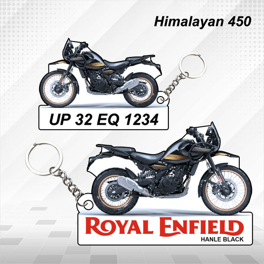 New Himalayan 450 - Personalized Royal Enfield Keychain - Wood, Acrylic, Metal Printed