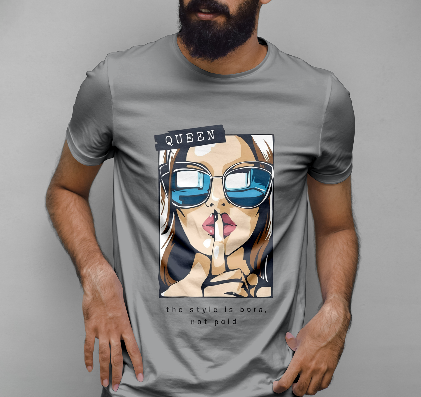 Cartoon Girl in Sunglasses Graphic Printed T-shirt