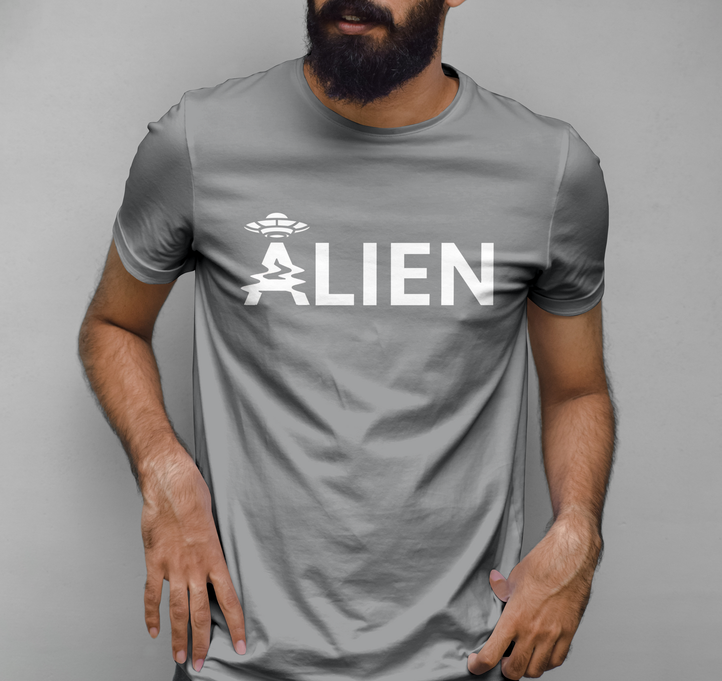 Alien UFO Graphic Printed T-shirt