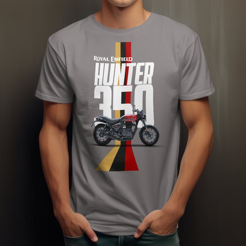 Hunter 350 - Rebel Red - Royal Enfield Graphic Printed T-shirt