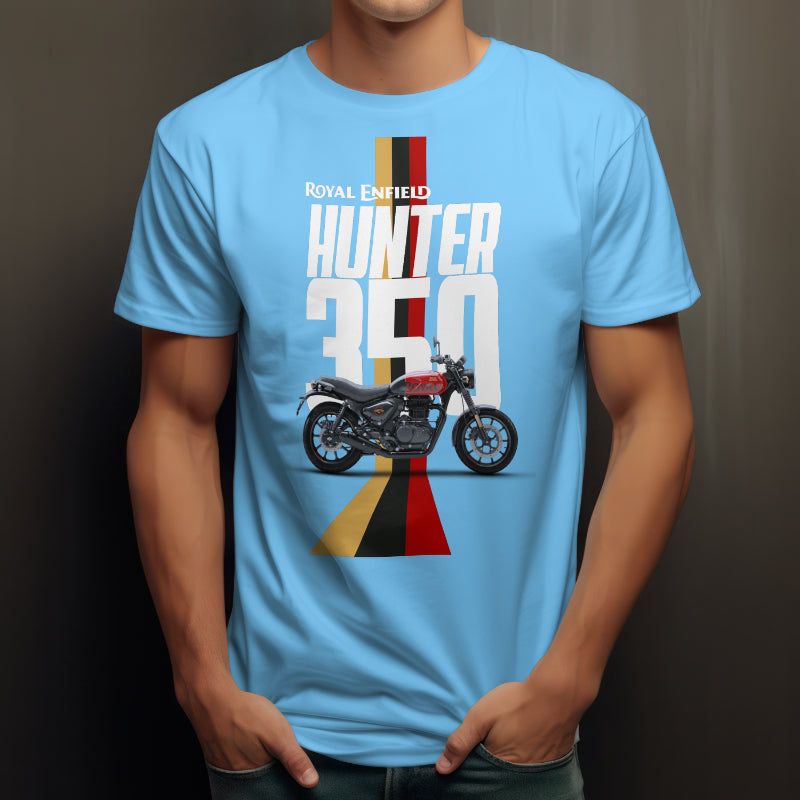 Hunter 350 - Rebel Red - Royal Enfield Graphic Printed T-shirt