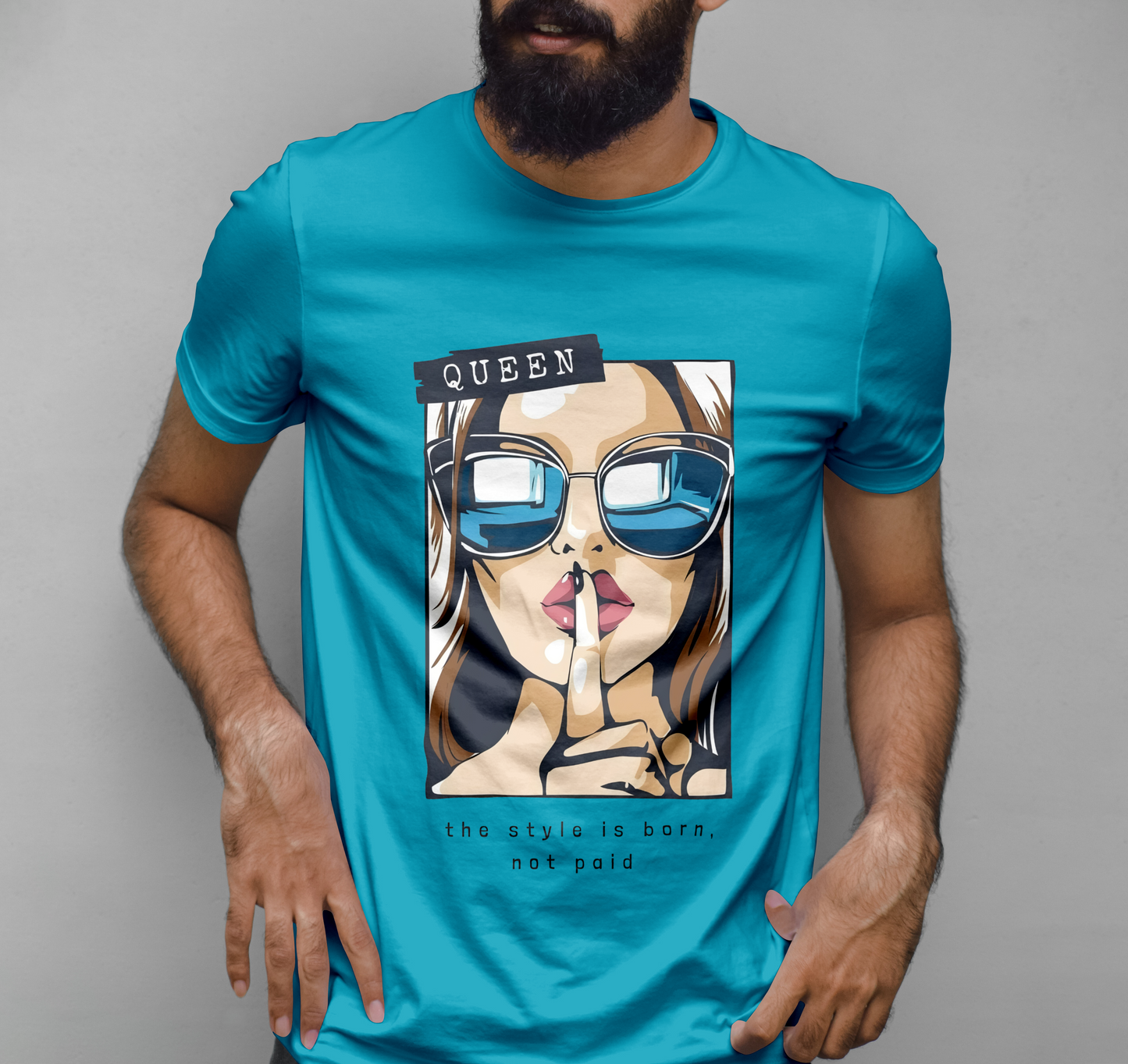 Cartoon Girl in Sunglasses Graphic Printed T-shirt