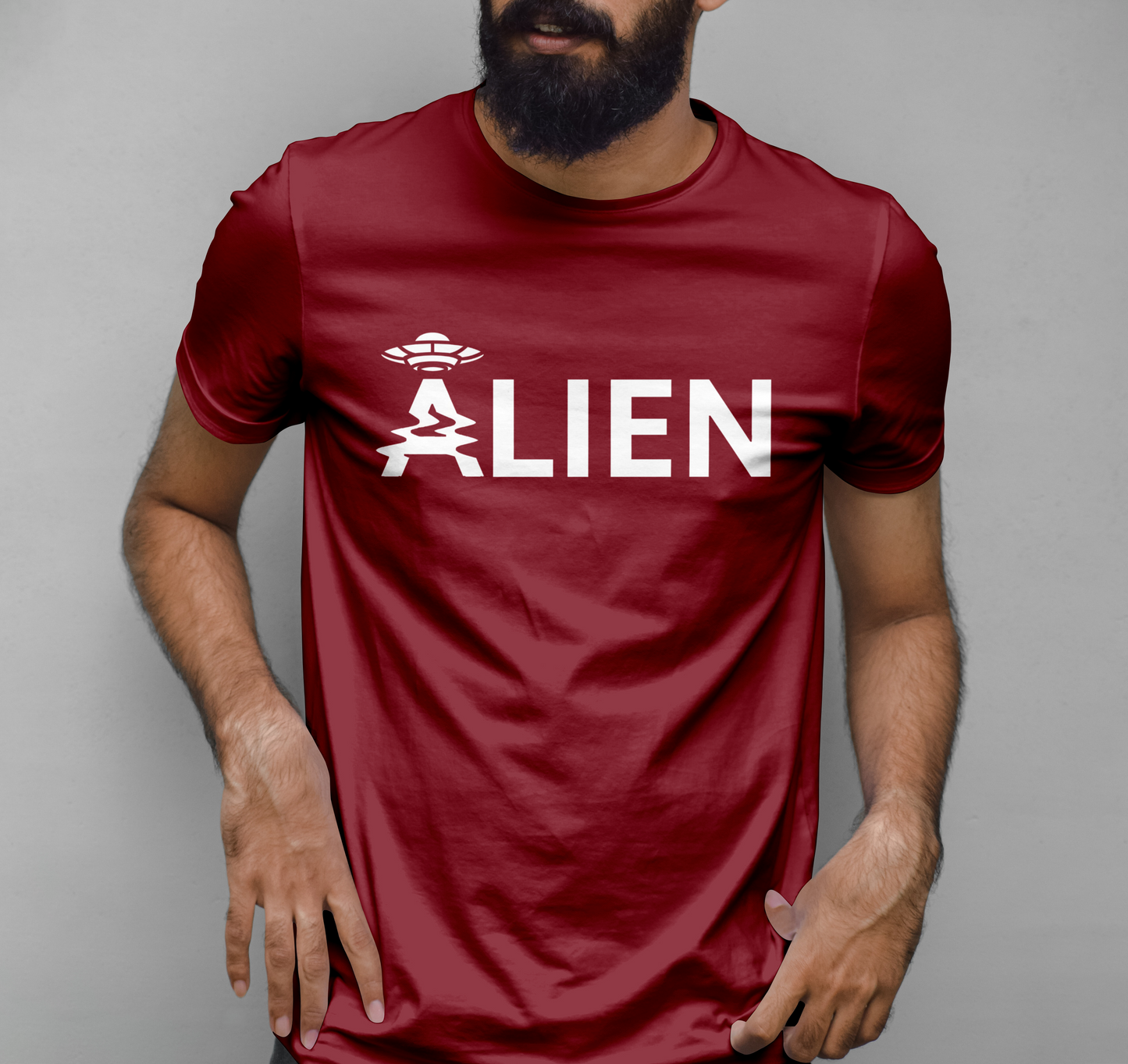 Alien UFO Graphic Printed T-shirt