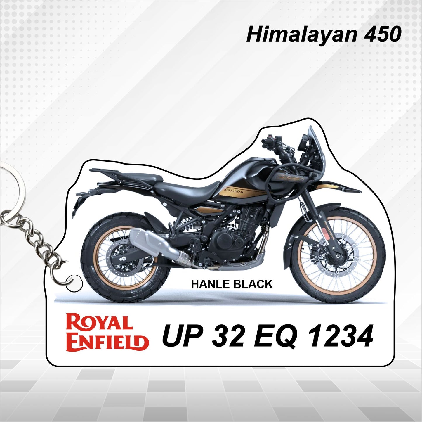 New Himalayan 450 - Personalized Royal Enfield Keychain - Wood, Acrylic, Metal Printed