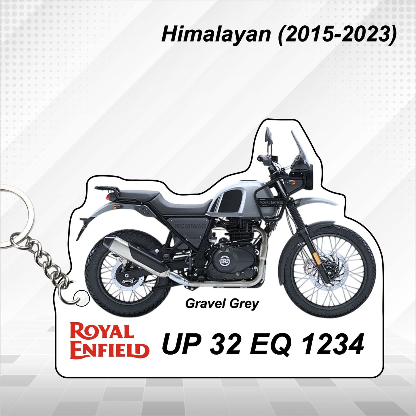 Himalayan (2015-2023) - Personalized Royal Enfield Keychain - Wood, Acrylic, Metal Printed