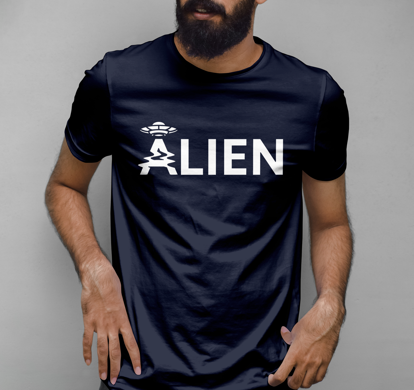 Alien UFO Graphic Printed T-shirt