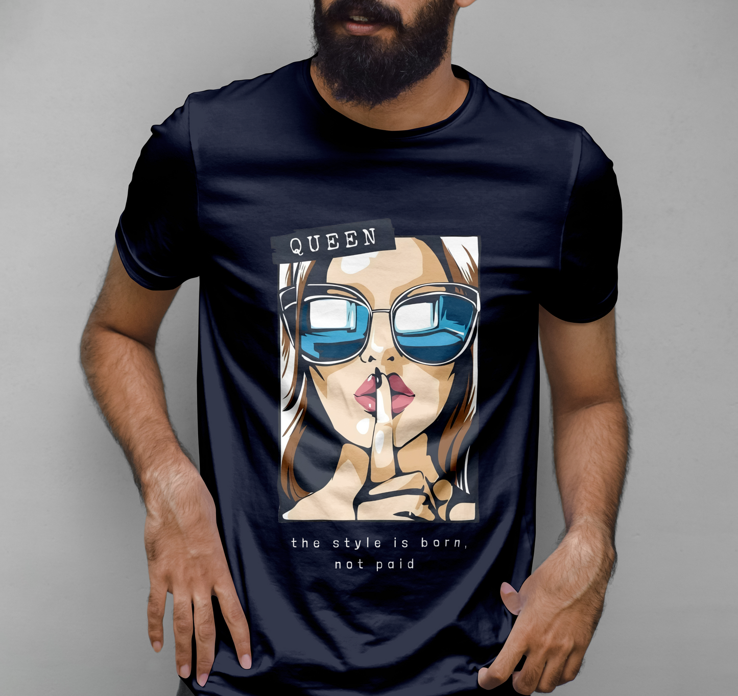 Cartoon Girl in Sunglasses Graphic Printed T-shirt