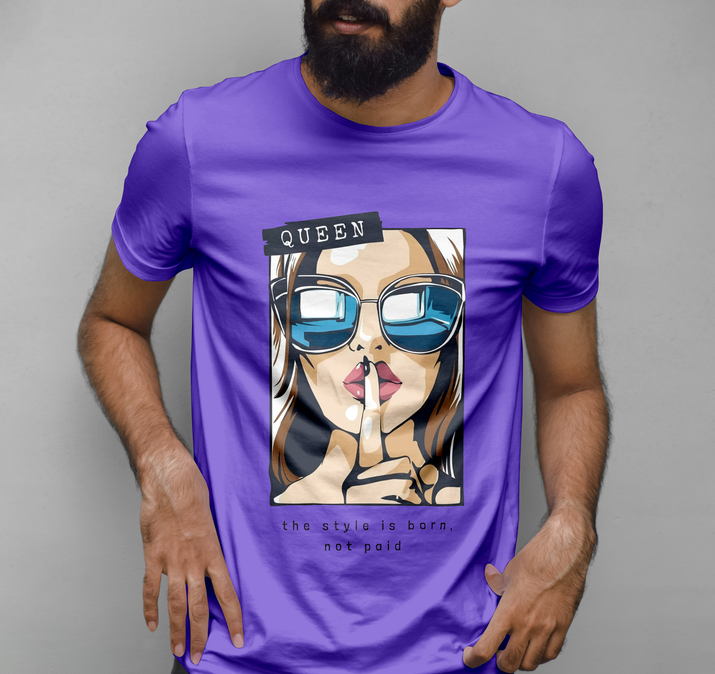 Cartoon Girl in Sunglasses Graphic Printed T-shirt
