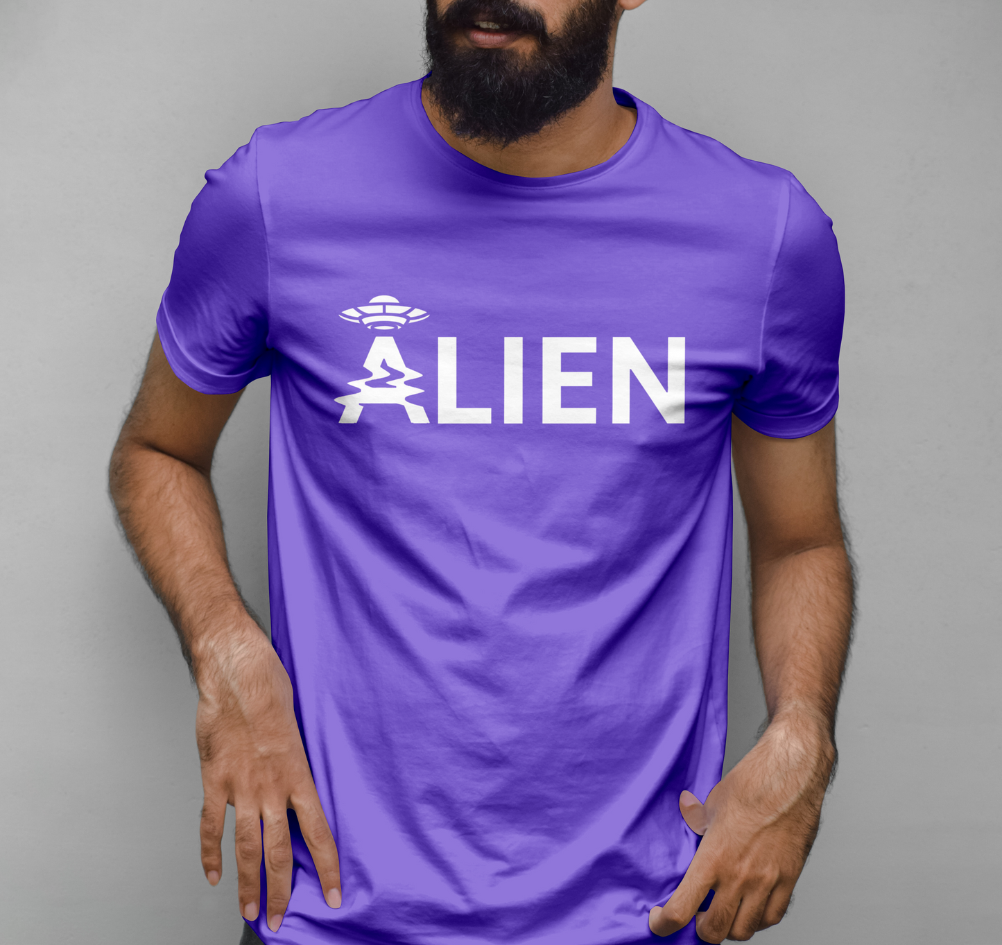 Alien UFO Graphic Printed T-shirt