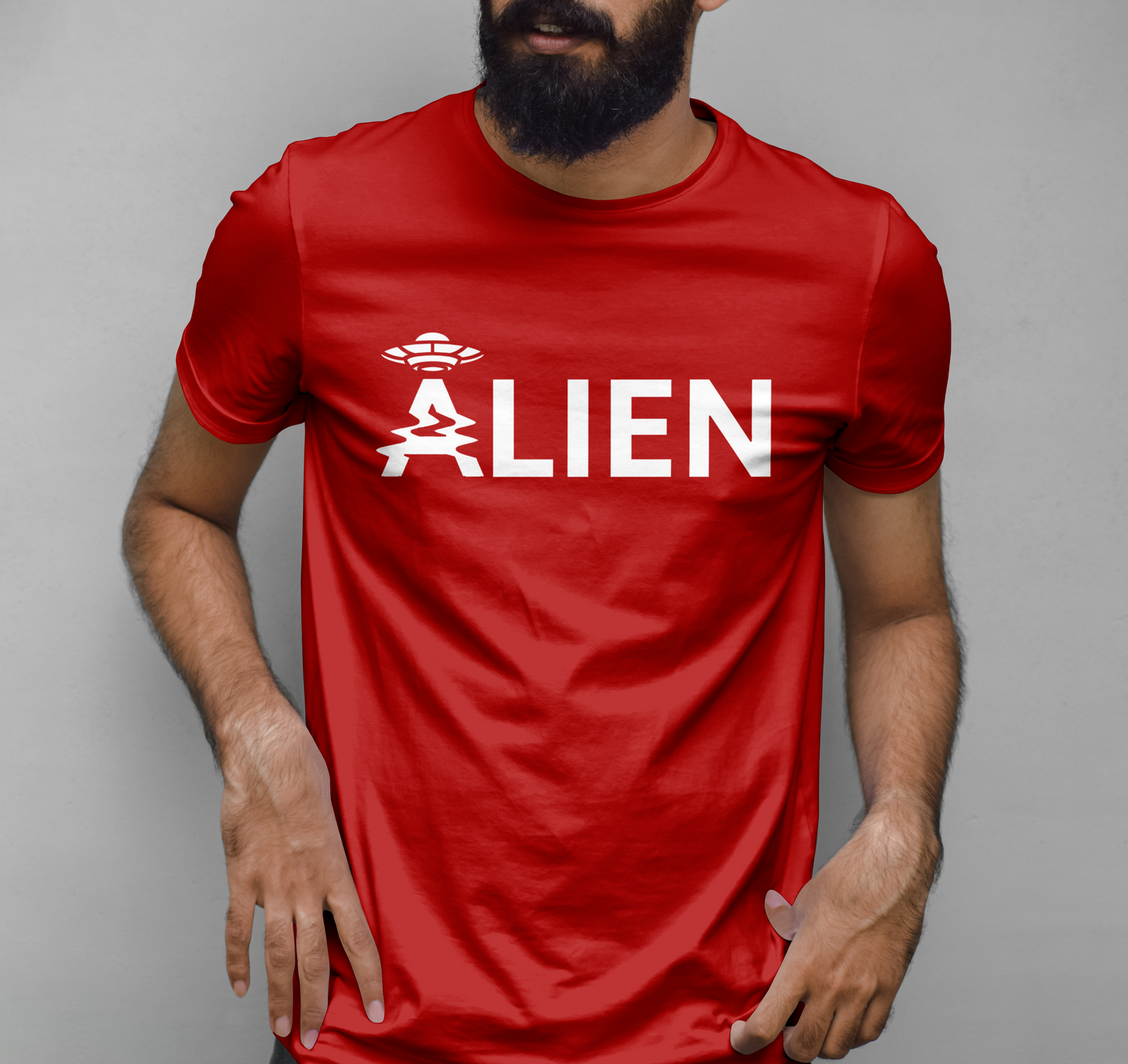 Alien UFO Graphic Printed T-shirt