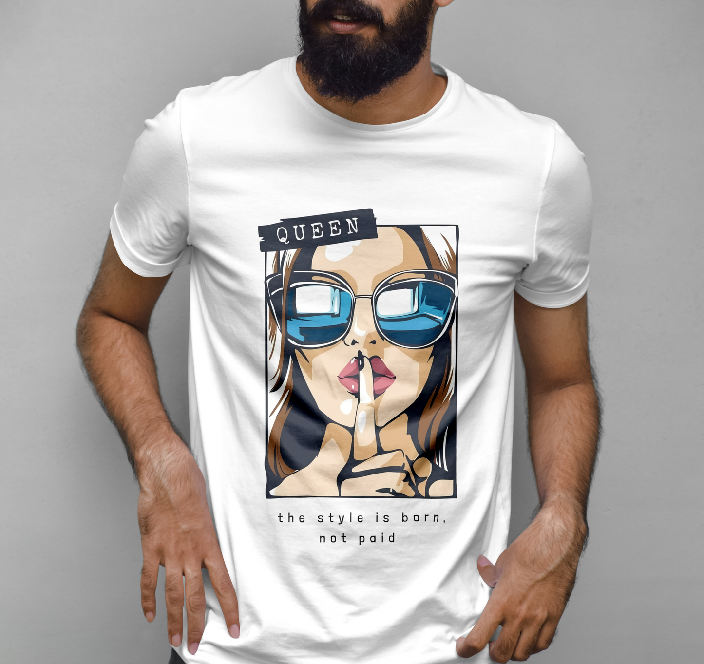 Cartoon Girl in Sunglasses Graphic Printed T-shirt