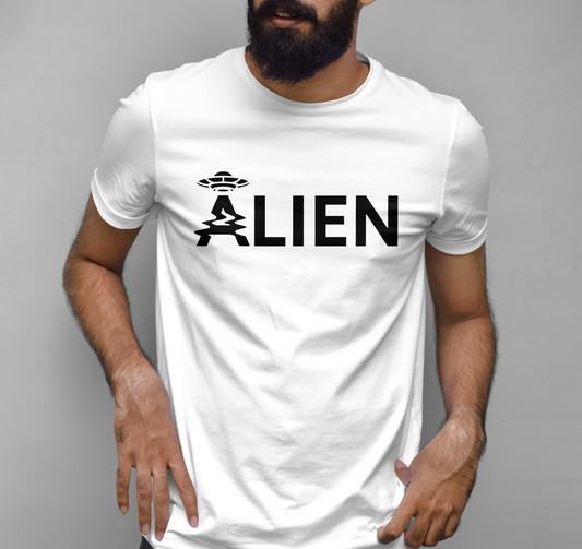 Alien UFO Graphic Printed T-shirt