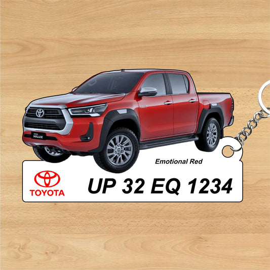 Hilux - Personalized Toyota Keychain - Wood, Acrylic, Metal Printed