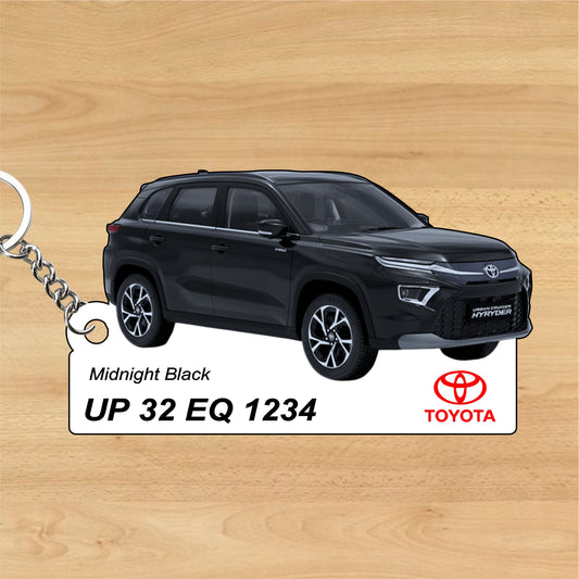 HYRYDER (Urban Cruiser) - Personalized Toyota Keychain - Wood, Acrylic, Metal Printed