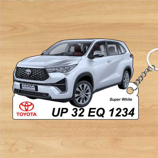 Innova HyCross - Personalized Toyota Keychain - Wood, Acrylic, Metal Printed