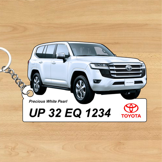 Land Cruiser 300 - Personalized Toyota Keychain - Wood, Acrylic, Metal Printed