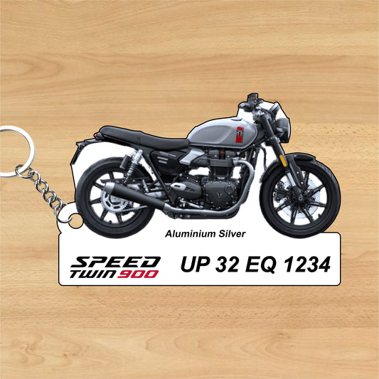 NEW SPEED TWIN 900 - Classics - Personalized Triumph Keychain - Wood, Acrylic, Metal Printed
