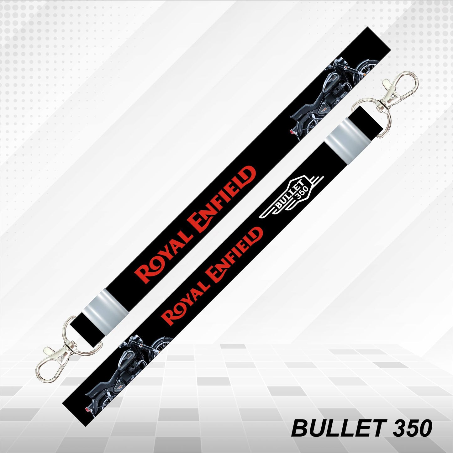 Bullet 350 - Personalized Printed Lanyard keychain Holder Multicolored (20mm)