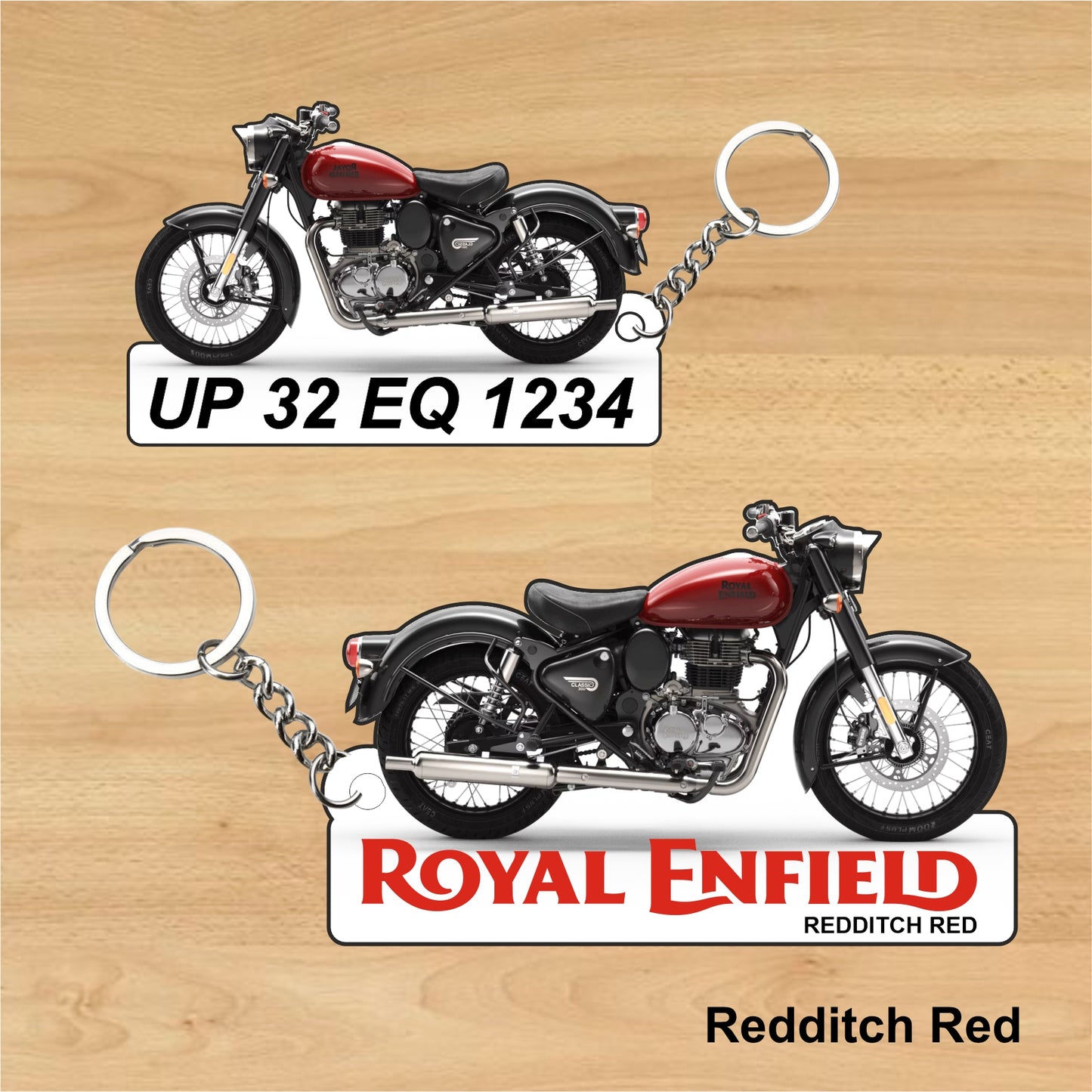 Classic 350 - Personalized Royal Enfield Two-Sided Sublimation Keychain