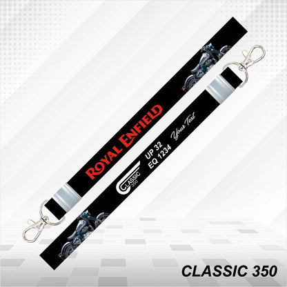 Classic 350 - 2024 - Personalized Royal Enfield Printed Lanyard Keychain