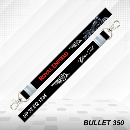 Bullet 350 - Personalized Royal Enfield Printed Lanyard Keychain