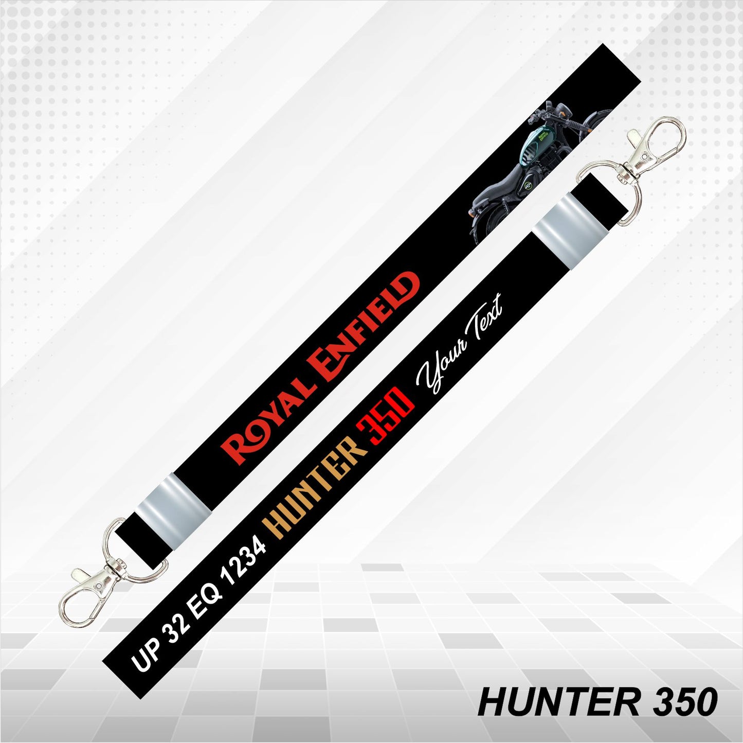 Hunter 350 - Personalized Royal Enfield Keychain - Wood, Acrylic, Metal Printed