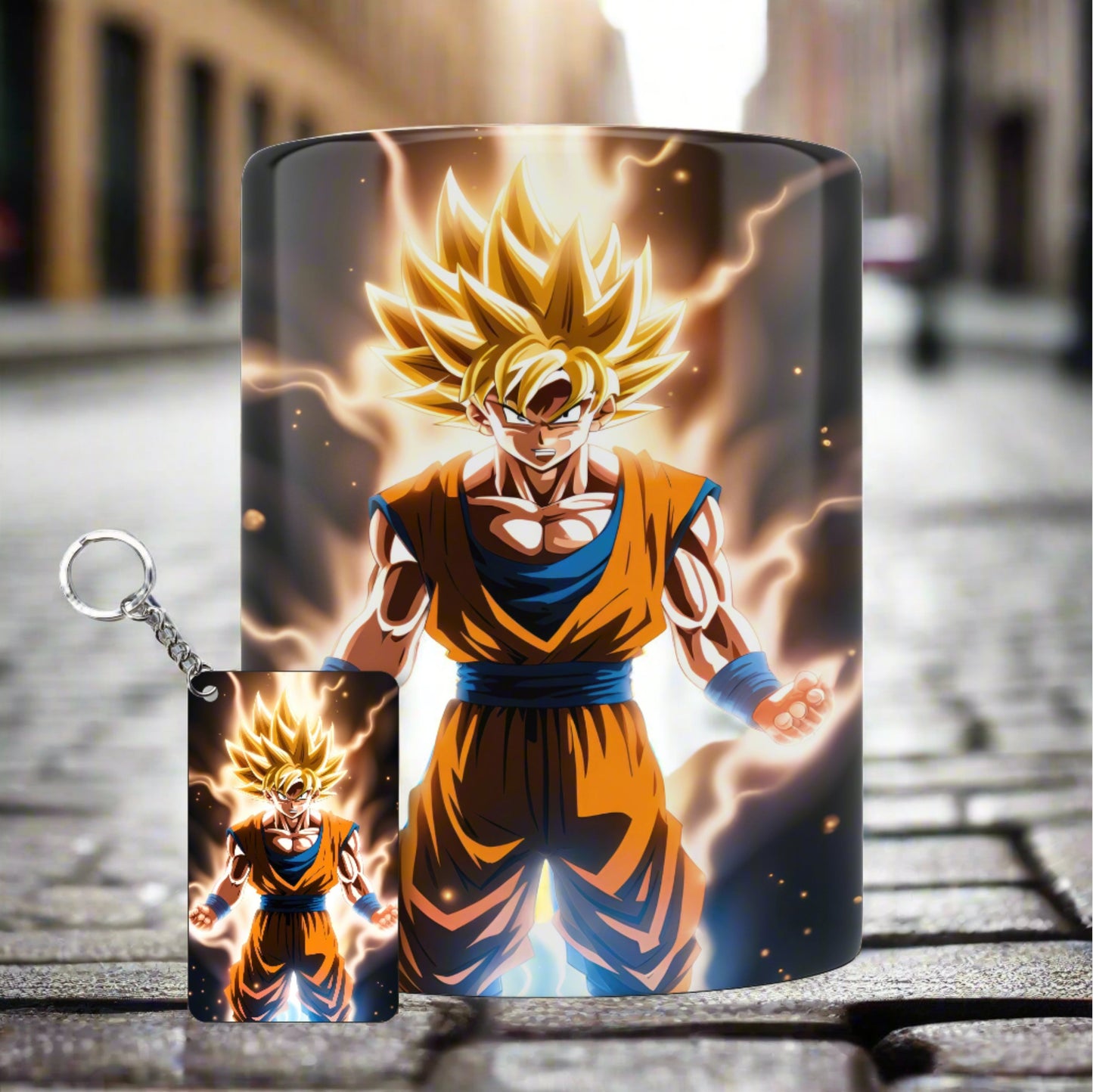 Goku Db Qu Mug + Keychain Set - Anime Collection