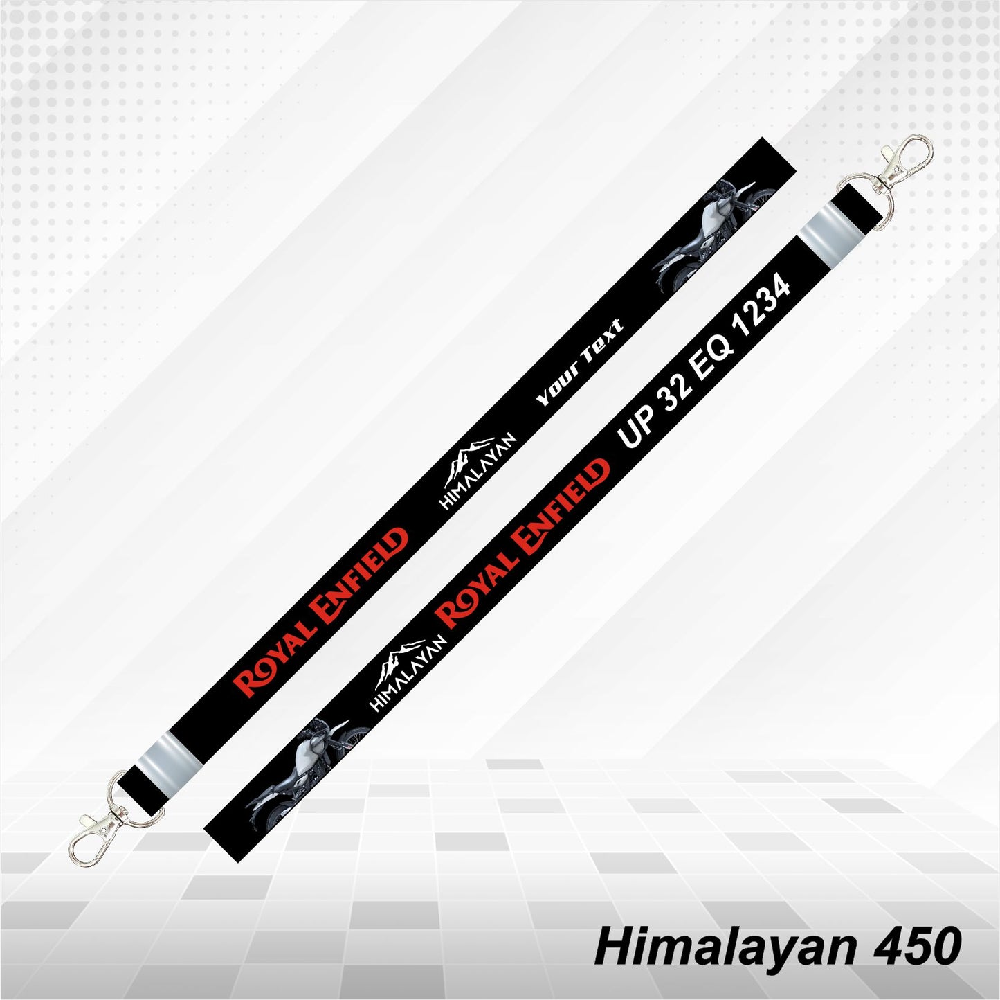 New Himalayan 450 -Personalized Printed Lanyard keychain Holder Multicolored (20mm)