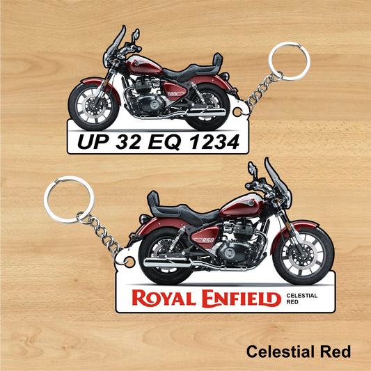 Super Meteor 650 - Personalized Royal Enfield Two-Sided Sublimation Keychain