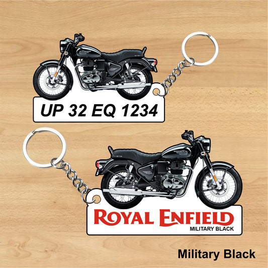 Bullet 350 - Personalized Royal Enfield Two-Sided Sublimation Keychain