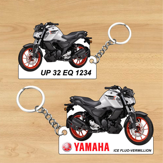 FZ-S Fi Ver 4.0 DLX - Personalized Yamaha Two-Sided Sublimation Keychain